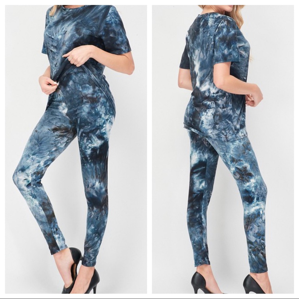 2 piece fabulous Tie Dye Tee and leggings set - Picture 2 of 3